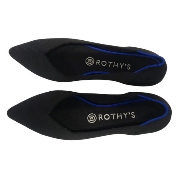 Rothy's Shoes - Rothy's The Pointed Toe Black Solid Ballet Flats Shoes Size US 7.5